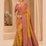 Arohi Yellow Art Silk Saree with Heavy Resham & Zari Border