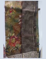 Avika Brown & Olive Green Dola Silk Blend Saree with Beautiful Zari Work - Image 2