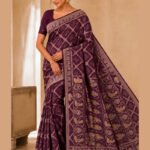 DWK Magenta Banarasi Silk Saree with Heavy Zari Work