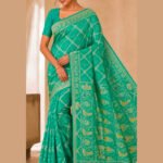 DWK Green Banarasi Silk Saree with Heavy Zari Work