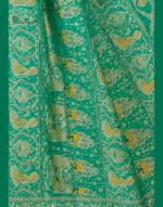 DWK Green Banarasi Silk Saree with Heavy Zari Work - Image 2