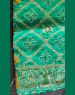 DWK Green Banarasi Silk Saree with Heavy Zari Work - Image 3