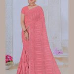 Dimple Kala Pink Fancy Saree with Embroidered Work