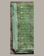 Dimple Kala Pista Green Fancy Saree with Embroidered Work - Image 2