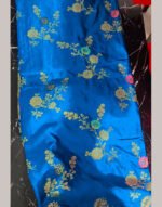 MTE Blue Silk Velvet Saree with Pure Hand Zari Work - Image 3