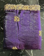Narayani Purple Soft Silk Saree with Multicolour Zari Work - Image 2