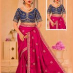 Narayani Deep Pink Soft Silk Saree with Multicolor Zari Work