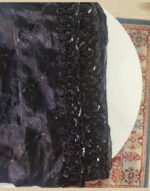 Parampara Black Lycra Saree with Heavy Self Color Work - Image 2