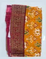 Vastrani Orange Dola Silk Saree with Beautiful Zari Work Border - Image 2