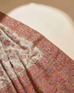 Arohi White Art Silk Saree with Heavy Resham & Zari Border - fabric detail
